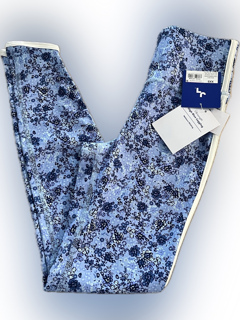 JoyLab Floral Hydrangea High-Rise Leggings NWT Blue Size XXS 7/8 Length